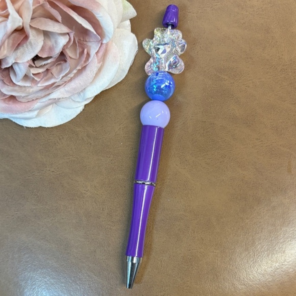 Purple Beaded Pen